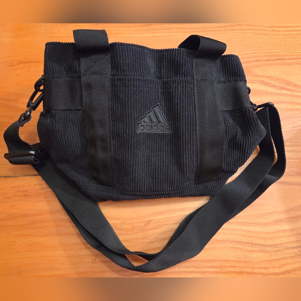 Adidas Corduroy Black Mini Bag